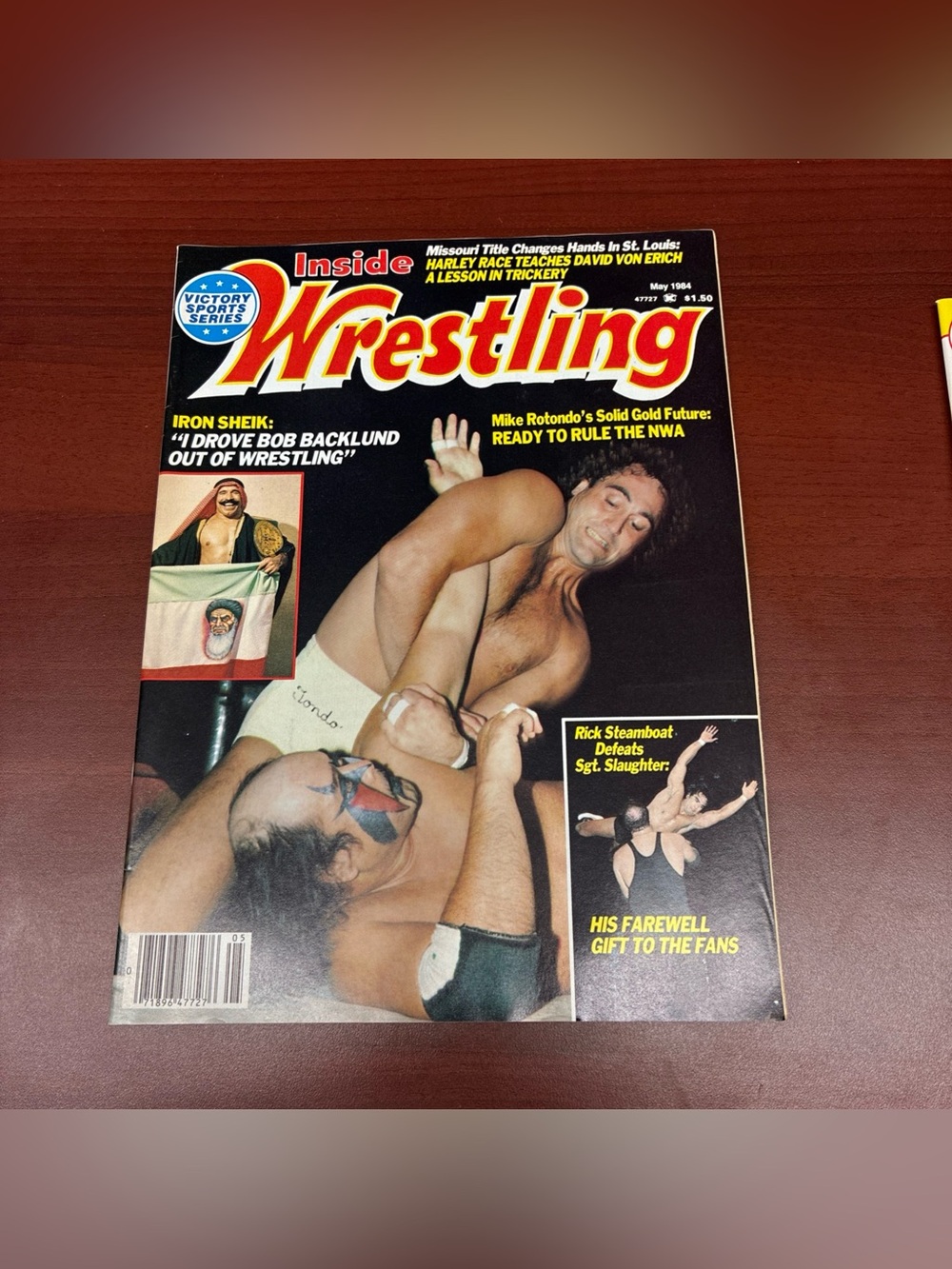 INSIDE WRESTLING MAGAZINE MAY 1984 MIKE ROTUNDA COVER IRON SHEIK RICKY STEAMBOAT